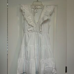 Altar’d State White Ruffled Sleeveless Dress